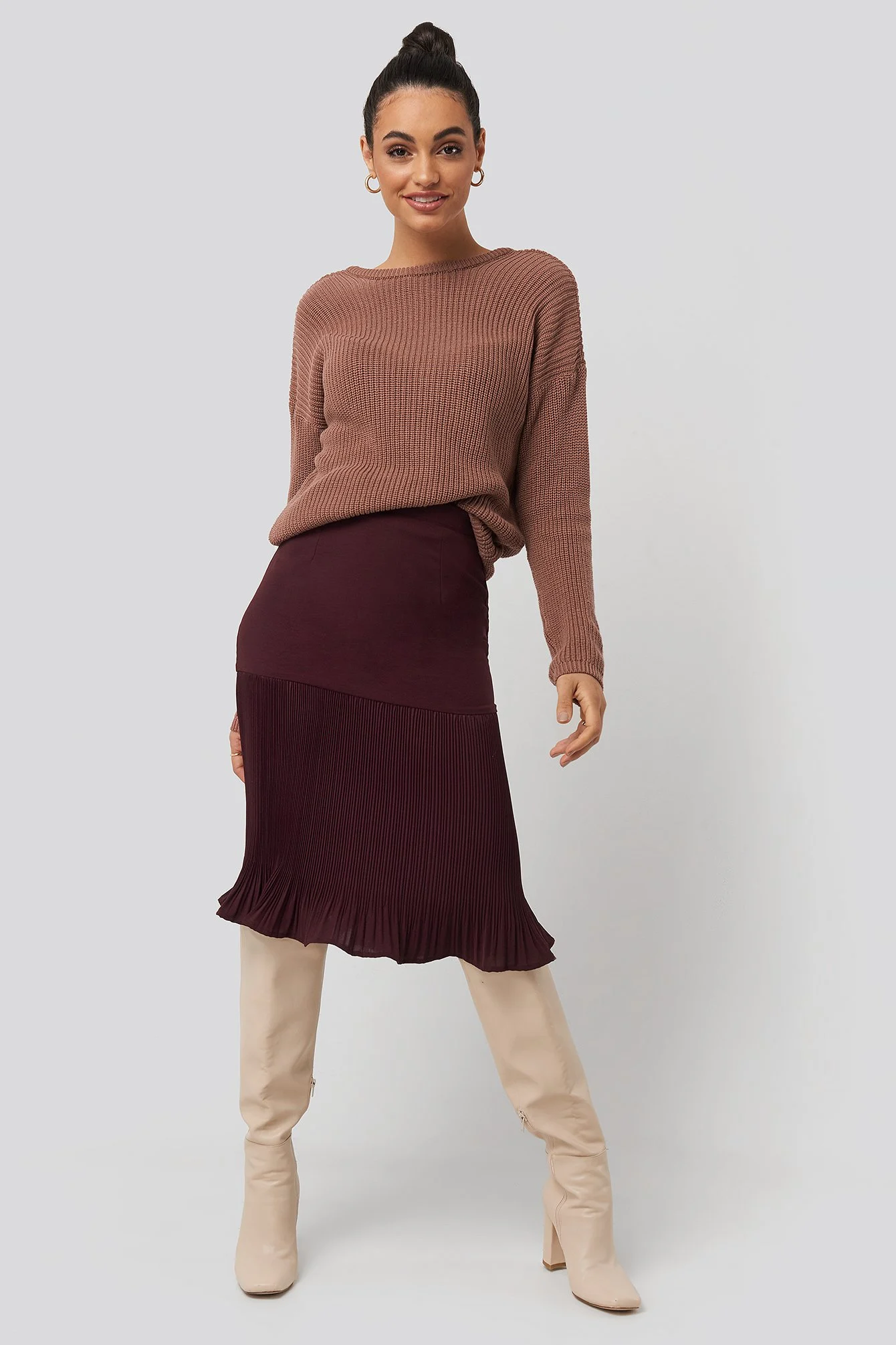 Pleated Detail Skirt