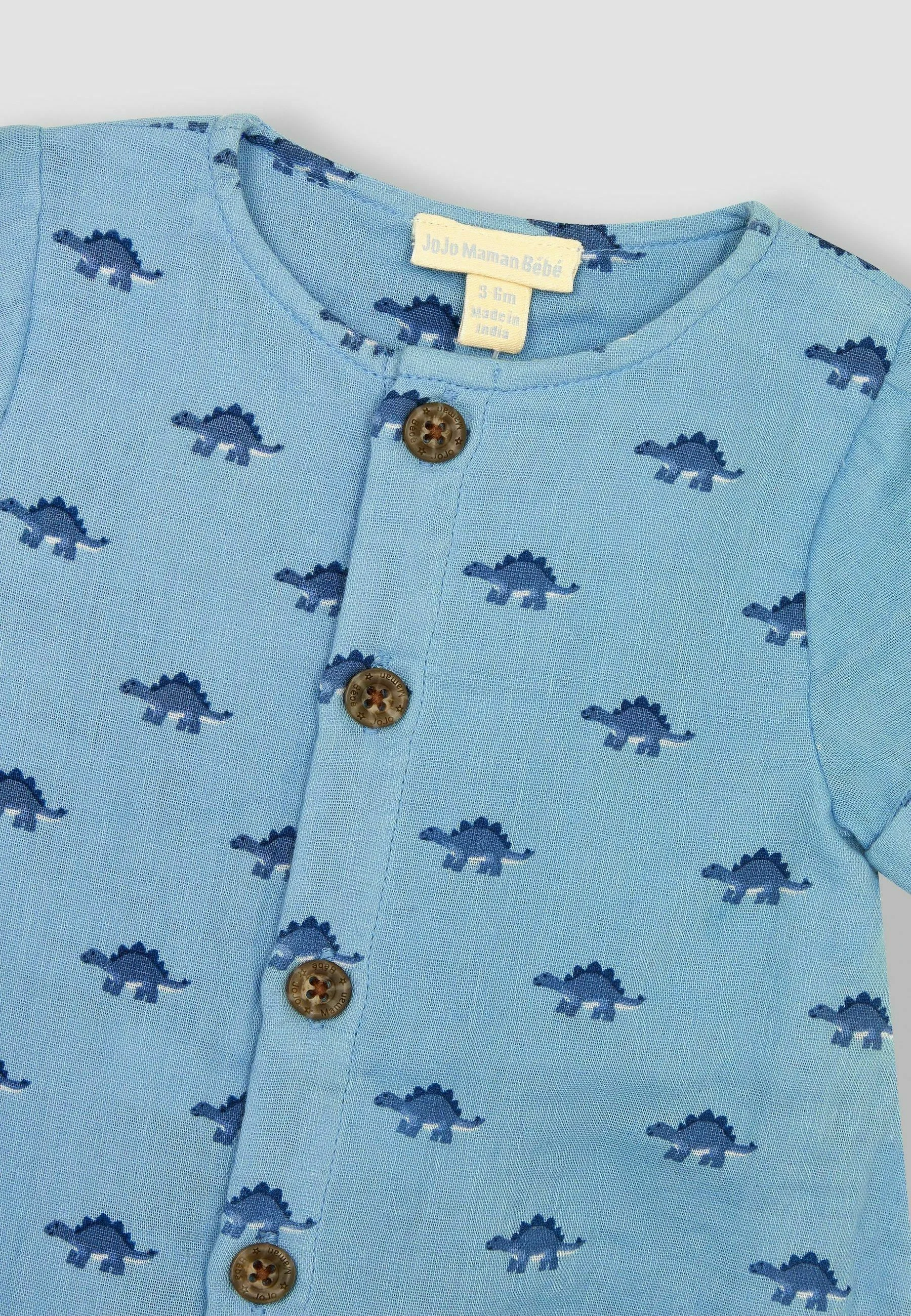 JoJo Maman Bébé DINOSAUR CHEESE BUTTON FRONTREGULAR FIT - Mono