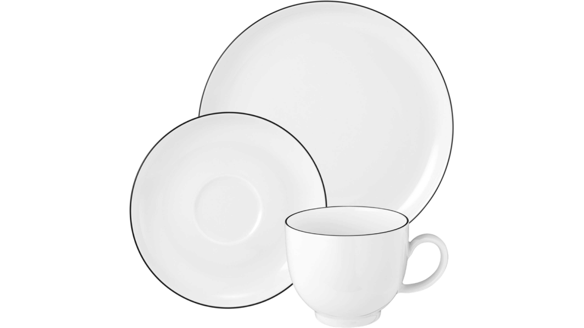 Seltmann Weiden 18-tlg Kaffeeservice Lido Black Line