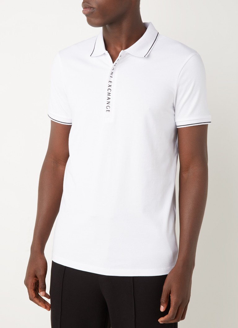 Armani Exchange Regular fit polo with half zip
