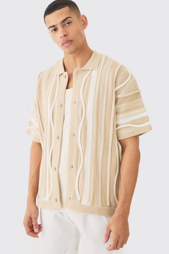 Kastiges Jacquard-Hemd