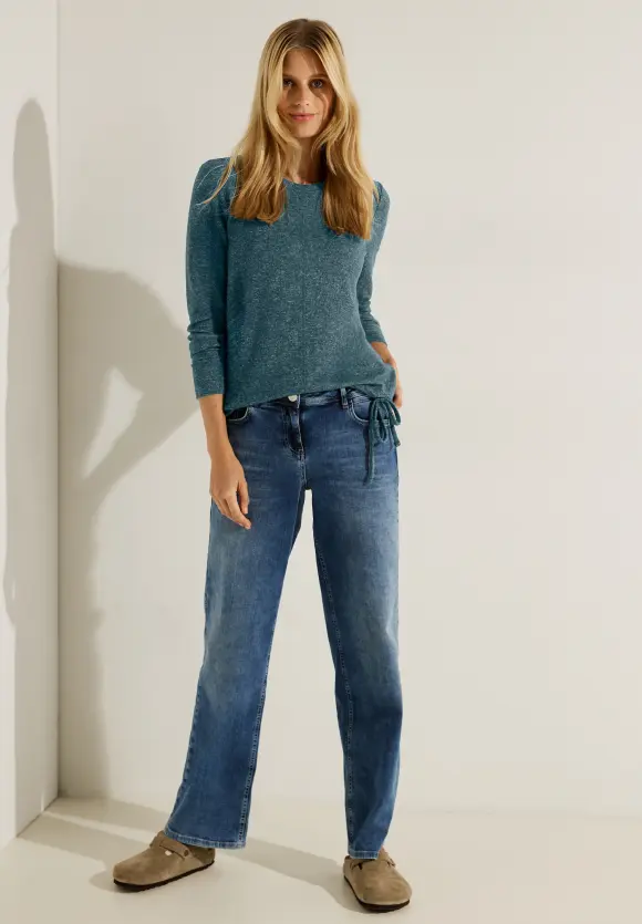 CECIL Cosy Melange Langarmshirt