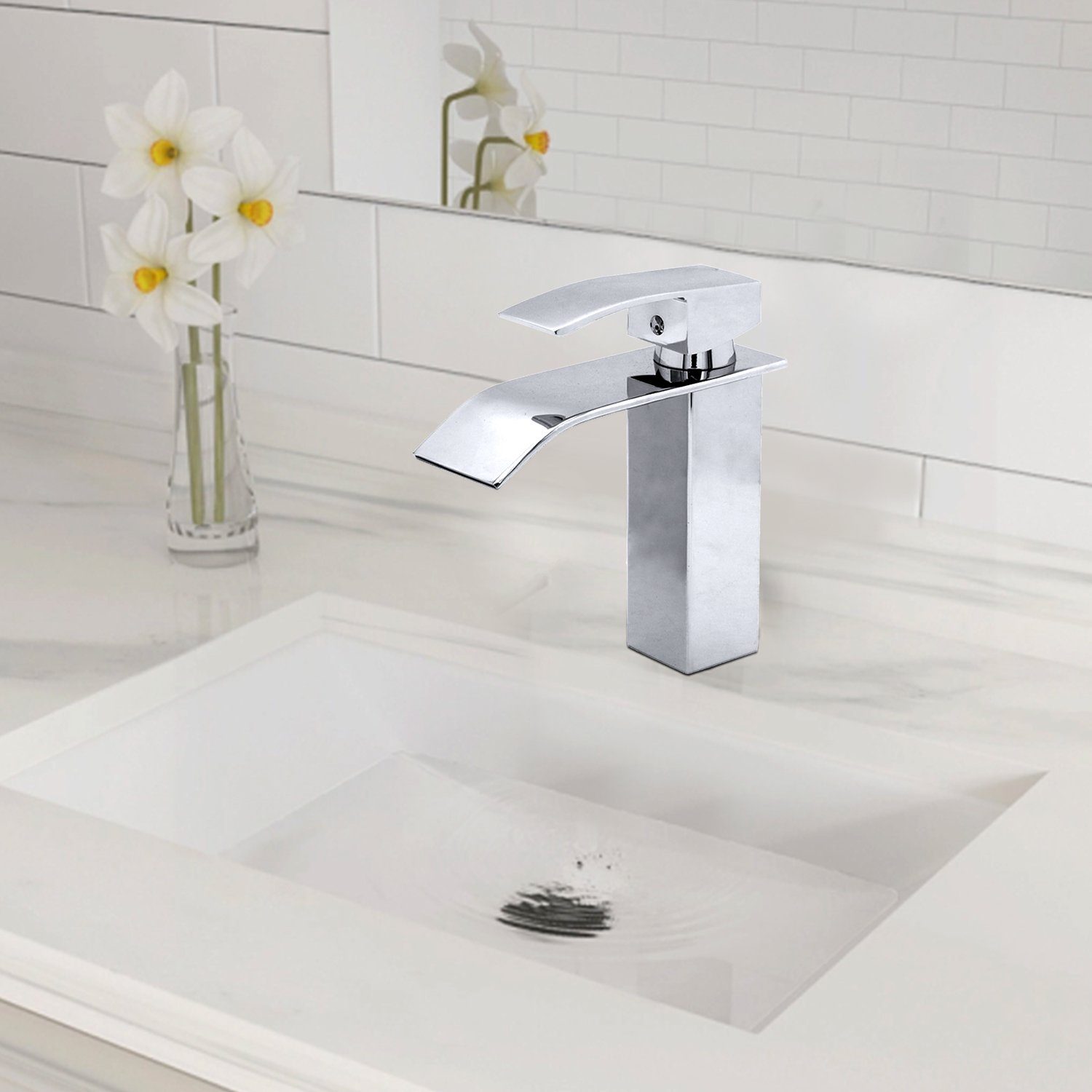 Gimisgu Waschtischarmatur Wasserhahn Waschtischarmatur Küchenarmatur (Bad Armatur Spültischarmatur Küche Brause)