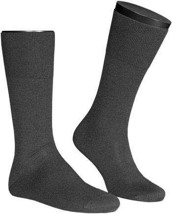 Falke, Serie Luxury No.6, Socken, Merinowolle-Seide, anthrazit
