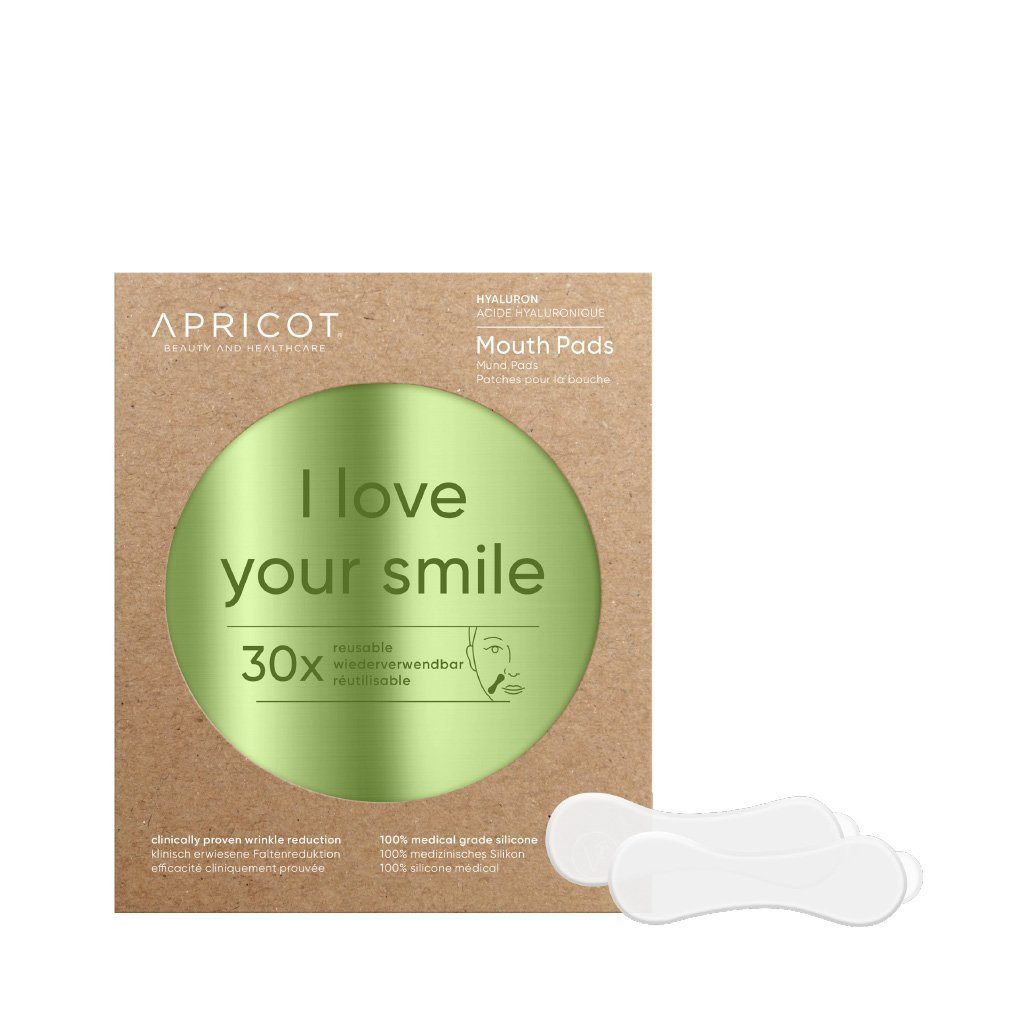 APRICOT Beauty Gesichtsmaske APRICOT Mund Pads au Silikon mit Hyaluron gegen Oberlippen Falten, Wiederverwendbar