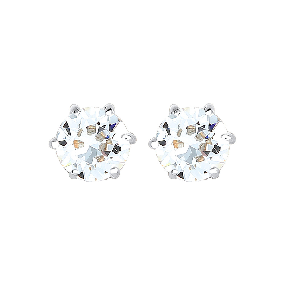Elli Elli Boucles d'Oreilles Femmes Clous d'oreilles Étincelant Rond Classique avec Cr Boucles d'oreilles