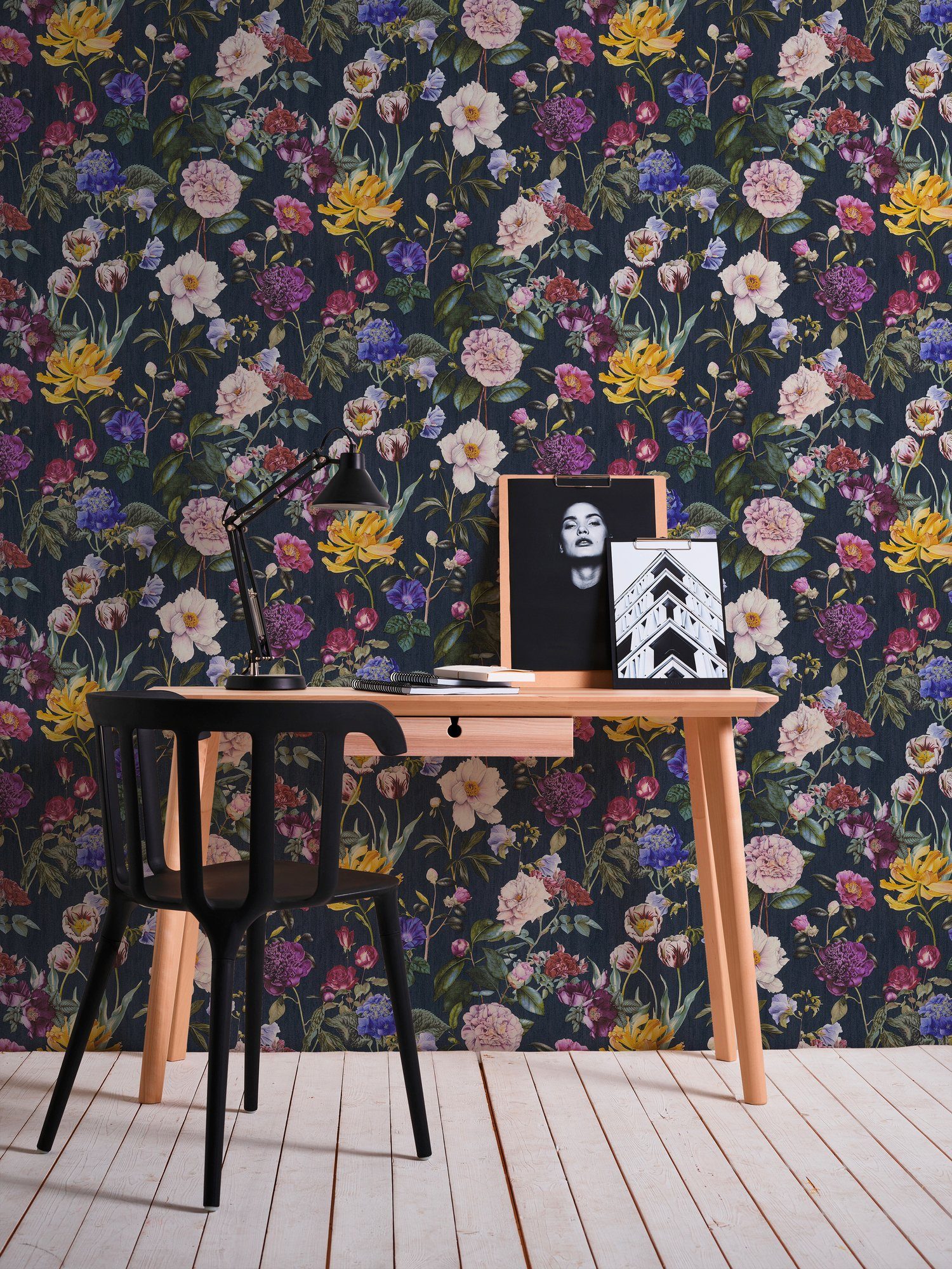 A.S. Création Vliestapete Jette Joop tropisch floral natürlich, floral, Blumentapete Tapete Streifen