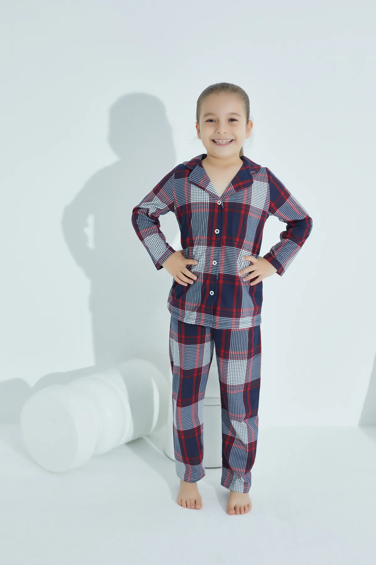 STRAWBERRY  Pyjama-Set aus Baumwolle mit Knöpfen