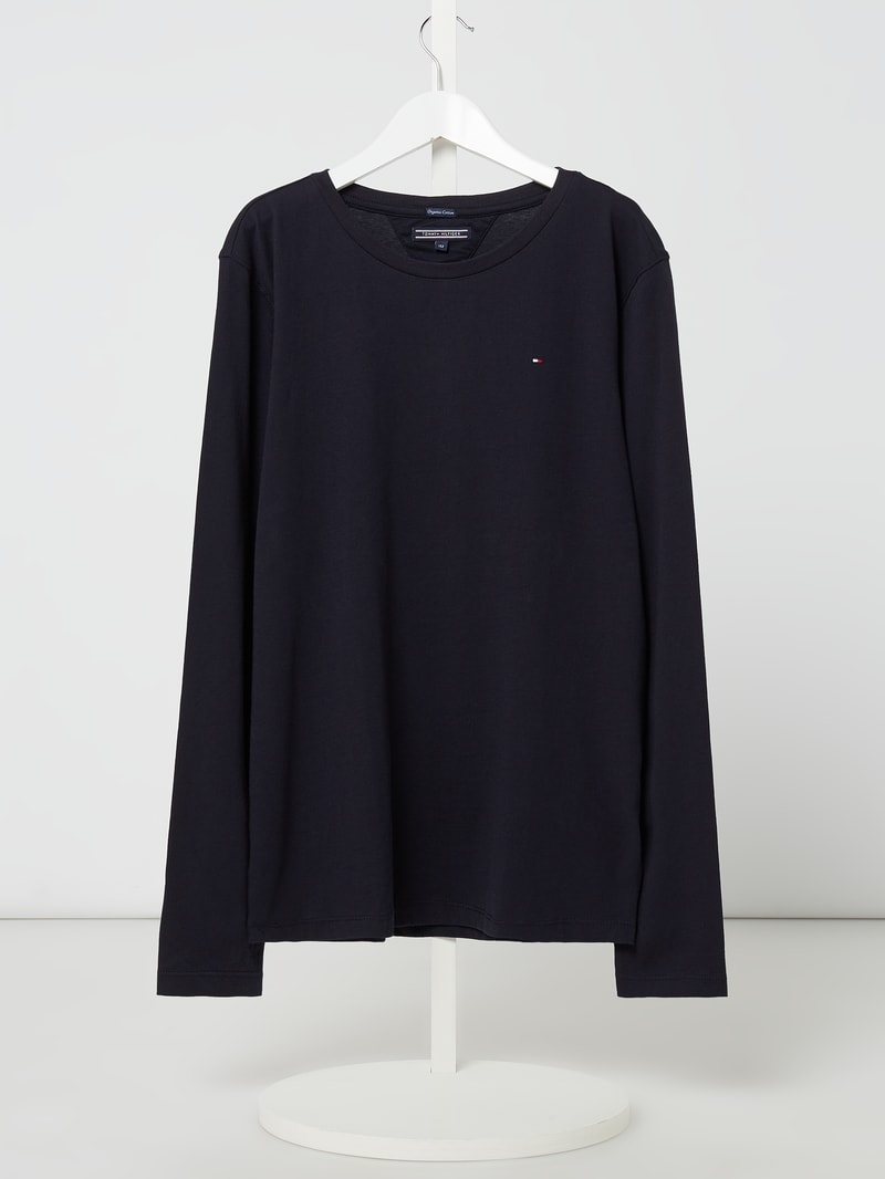 Longsleeve aus Organic Cotton in marineblau