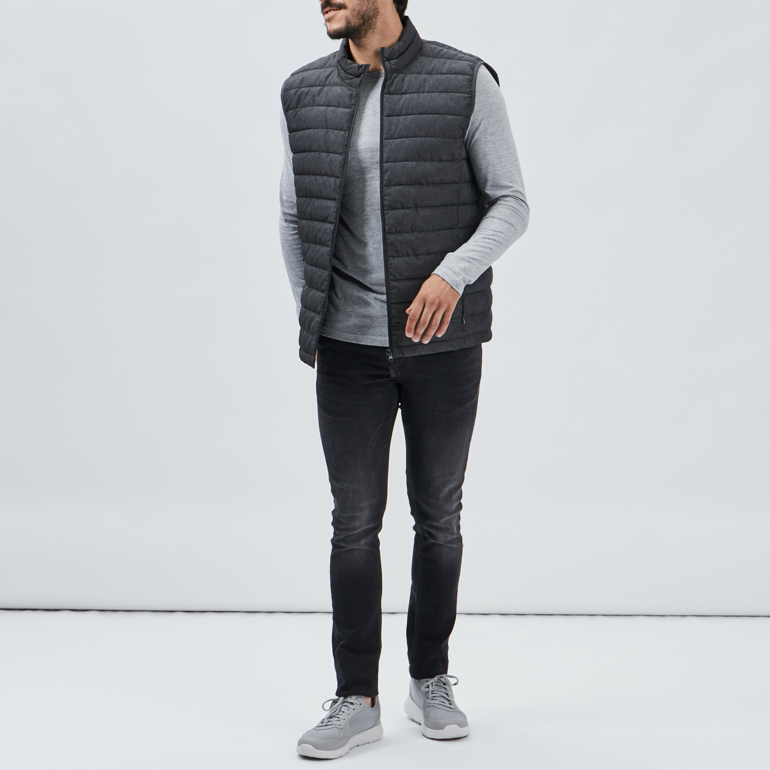 T-shirt manches longues gris homme | La Halle