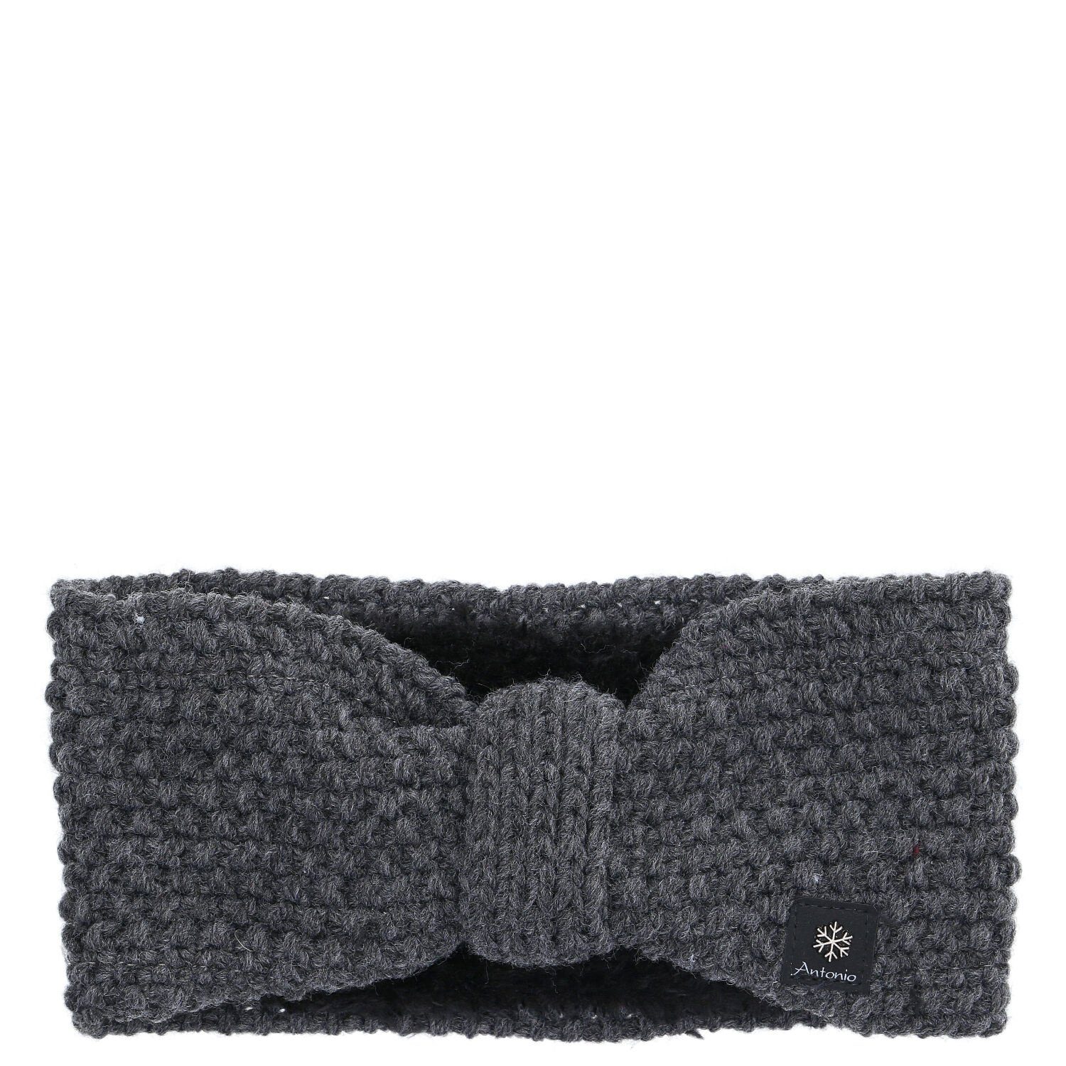 Antonio Stirnband Antonio Damen Strickstirnband mit Fleece dunkel grau (Winter, Stück)