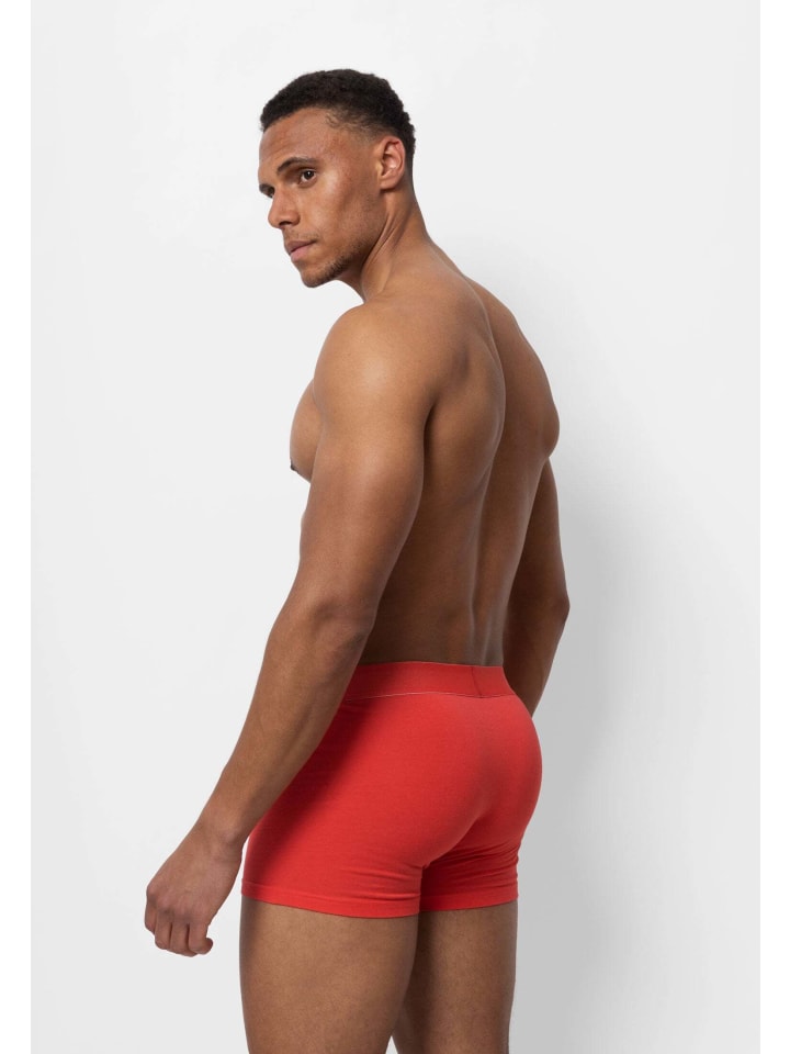 SNOCKS Boxershorts aus Bio-Baumwolle 3 Stück in Hibiscus günstig kaufen