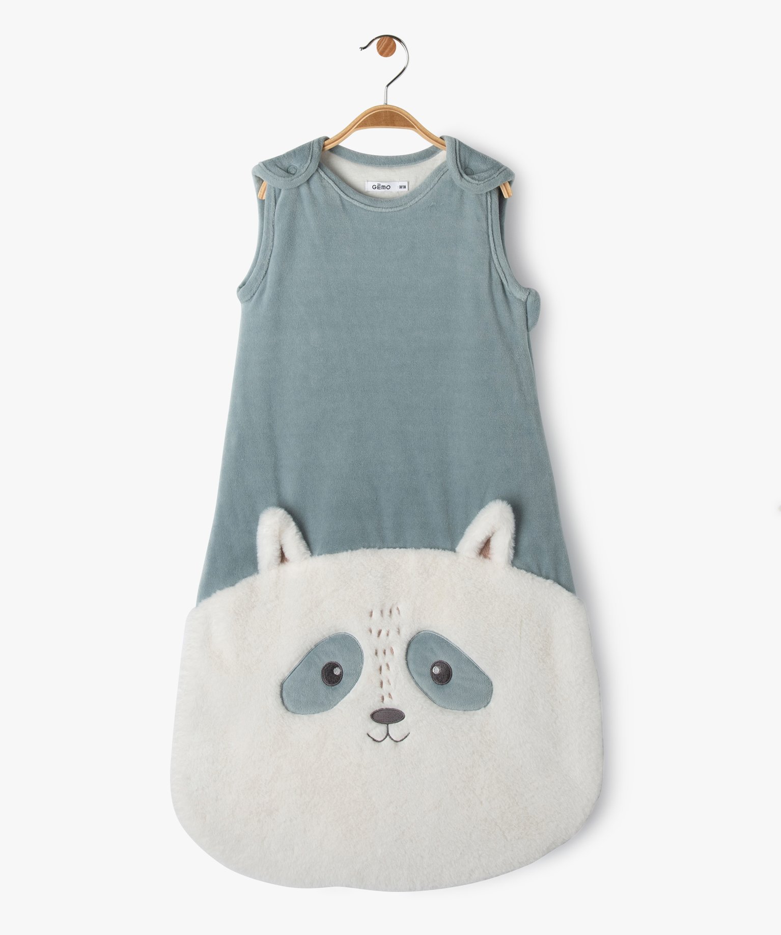Gigoteuse hiver en velours avec motif panda TOG 3,5 bleu | GEMO