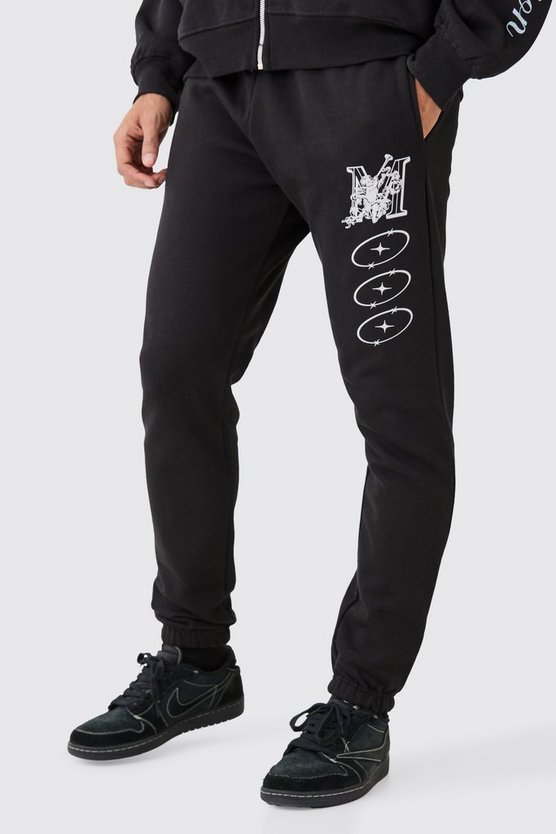 Slim-Fit Jogginghose mit Print