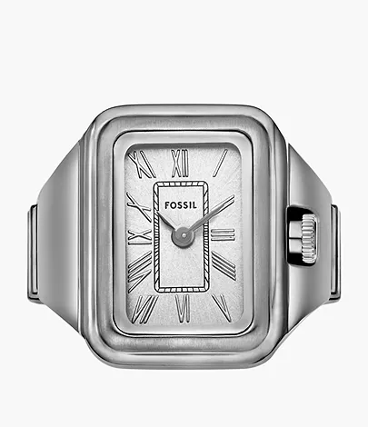 Fossil Ringuhr Raquel 2-Zeiger-Werk Edelstahl