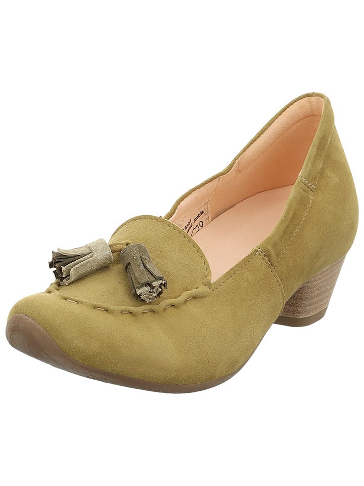 Think! Leder-Pumps in Khaki günstig kaufen
