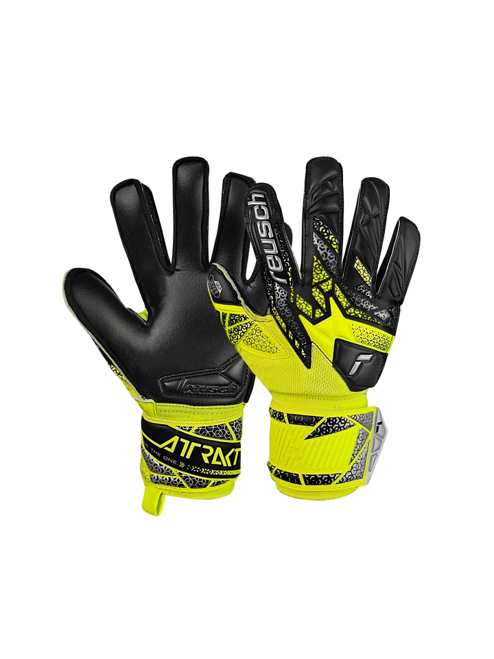 Reusch Torwarthandschuhe Attrakt Silver Junior in 2025 safe yell/silver/black günstig kaufen