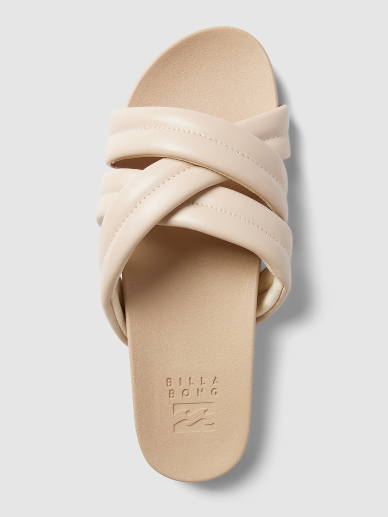 Pantoletten mit breiten Riemen Modell 'SERENA' in offwhite
