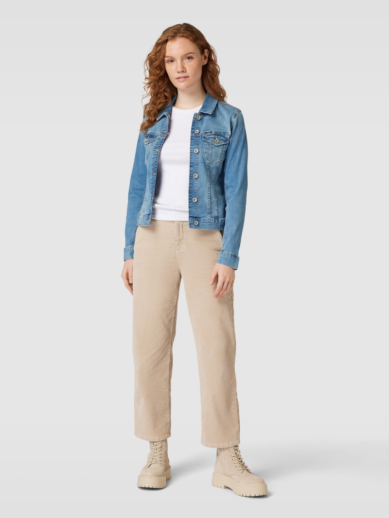 Jeansjacke mit Brusttaschen Modell 'SOFIA' in hellblau