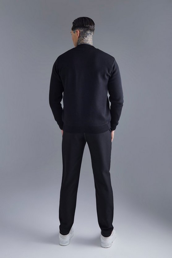 Smarte Strick-Bomberjacke