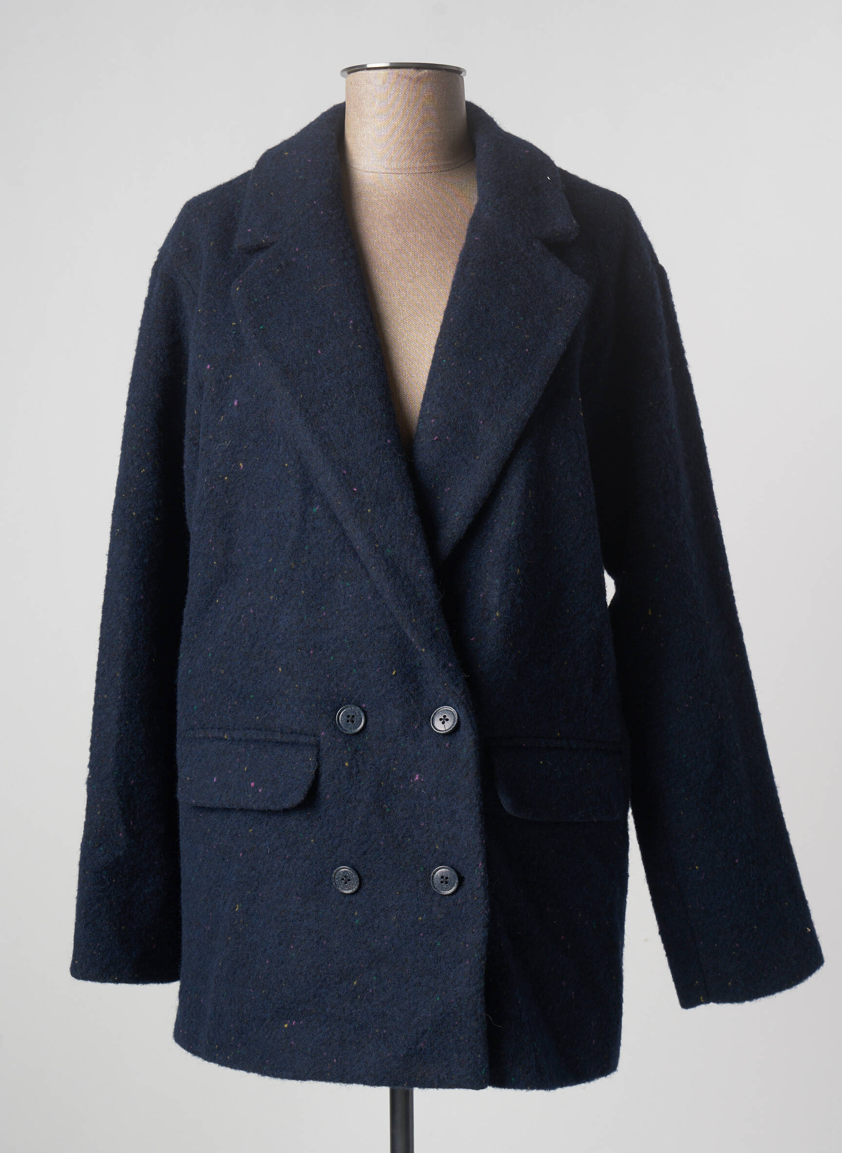 Object Manteaux Courts Femme couleur bleu