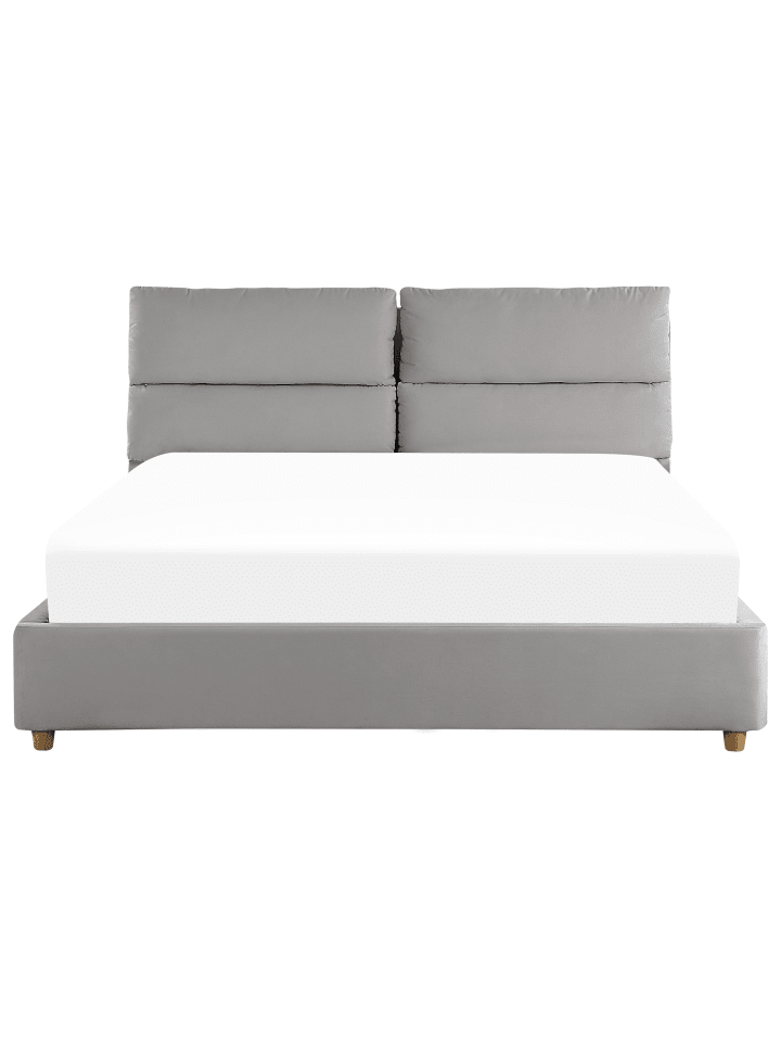 Beliani Doppelbett BATILLY in Grau - (W) 174 x (H) 105 x (L) 224 cm günstig kaufen onesize