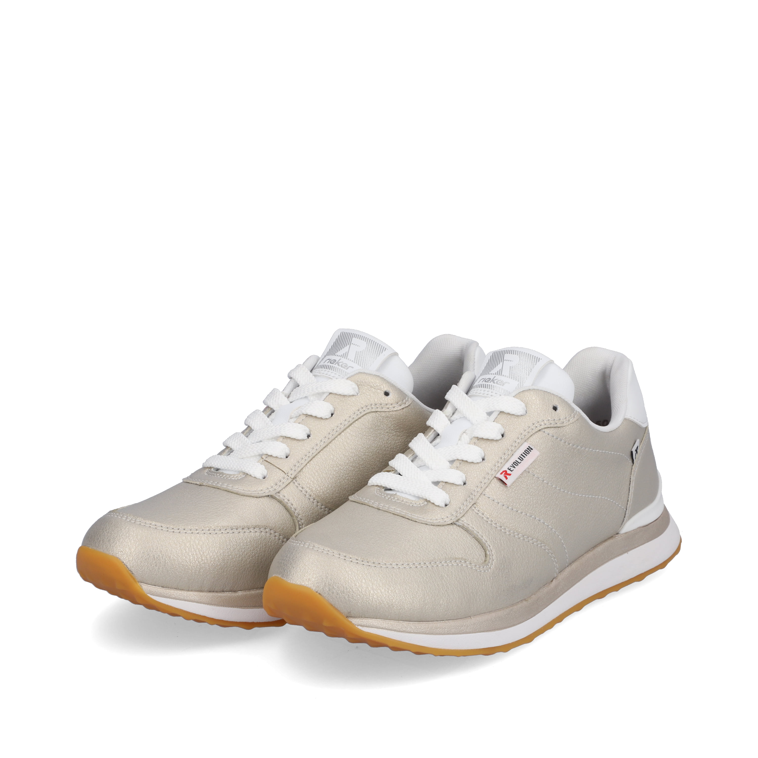 Rieker Damen Sneaker Low champagner metallic