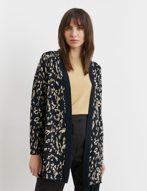 Offener Long-Cardigan aus Baumwoll-Mix