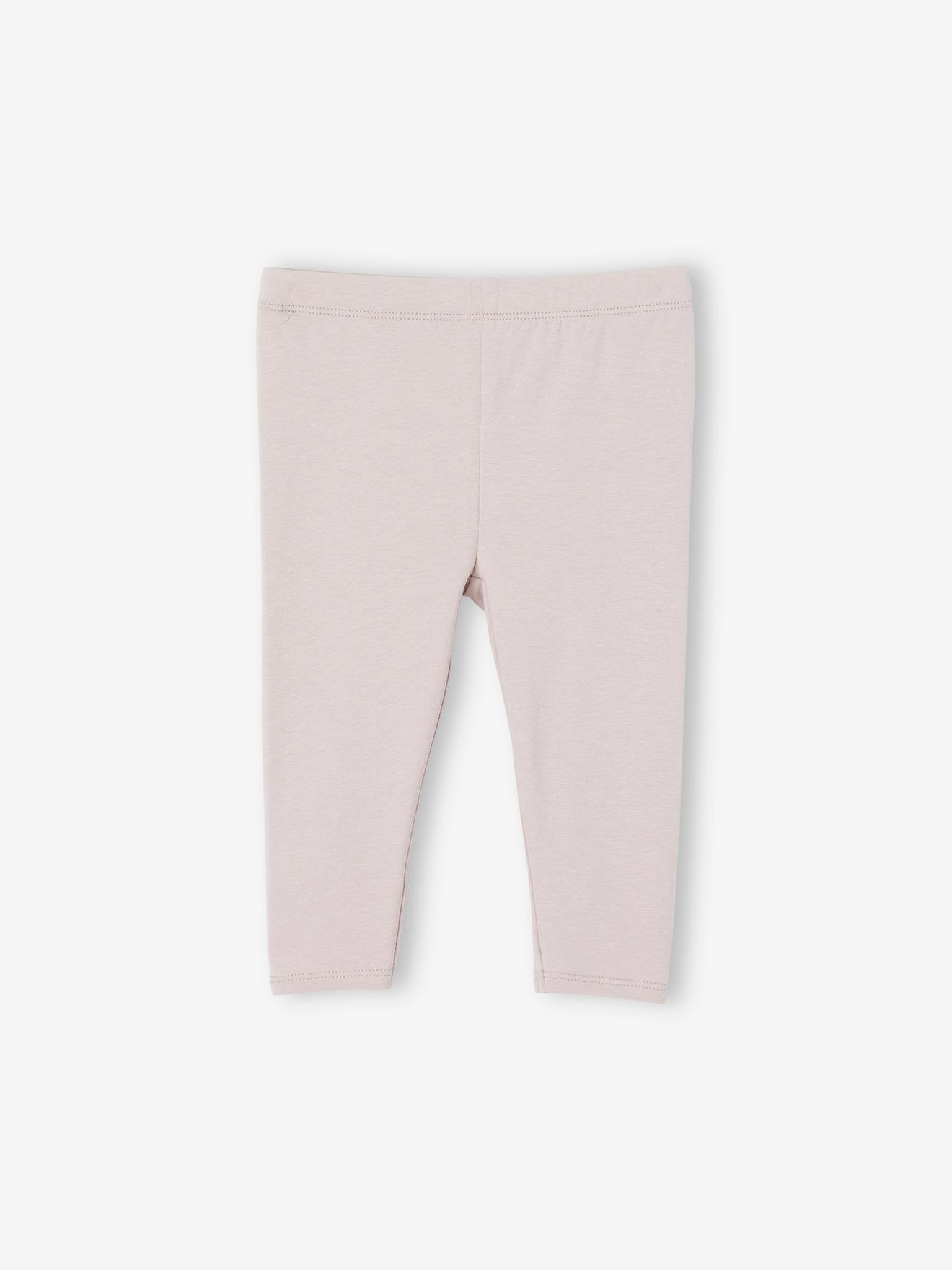 Lot de 2 leggings longs bébé fille BASICS gris chiné