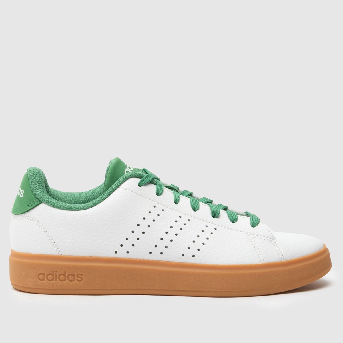 adidas Advantage 2.0 träningsskor i vitt och grönt