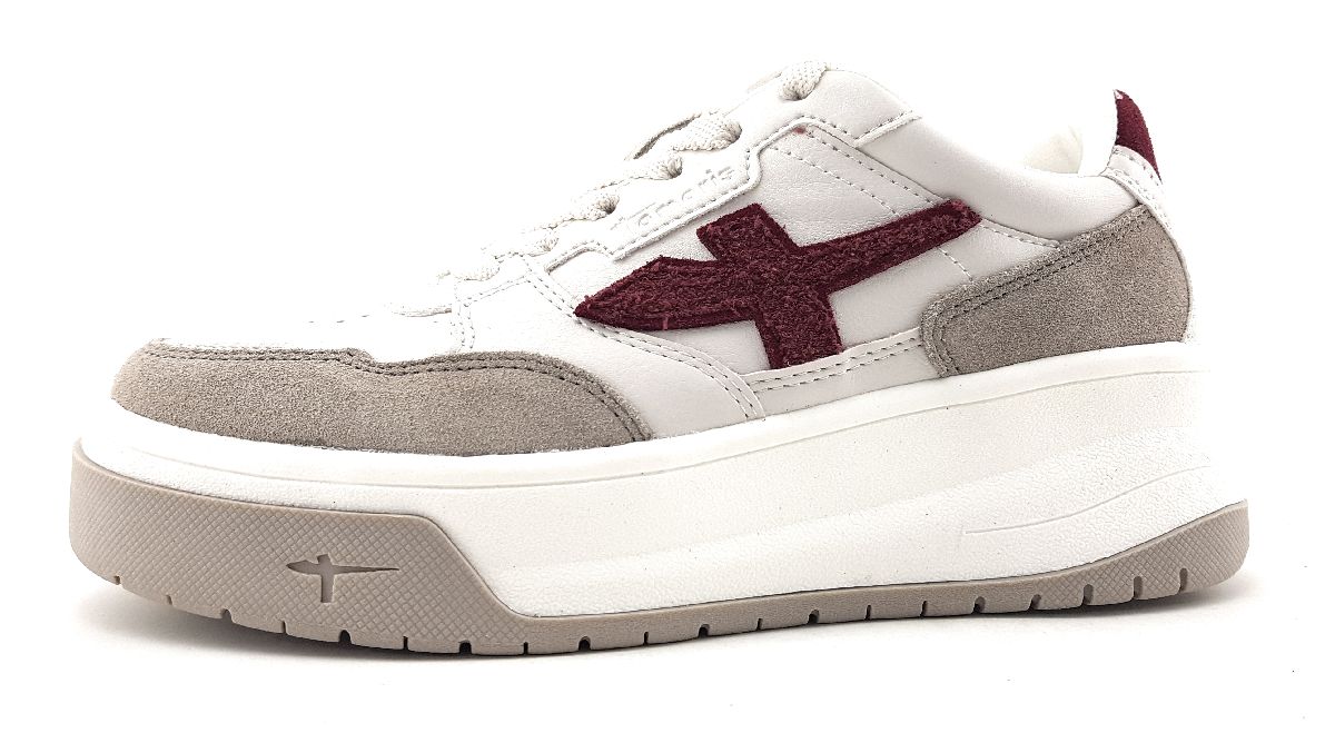 Tamaris 1-1-23755-39/150 Weiß 150-White/Burgu.
