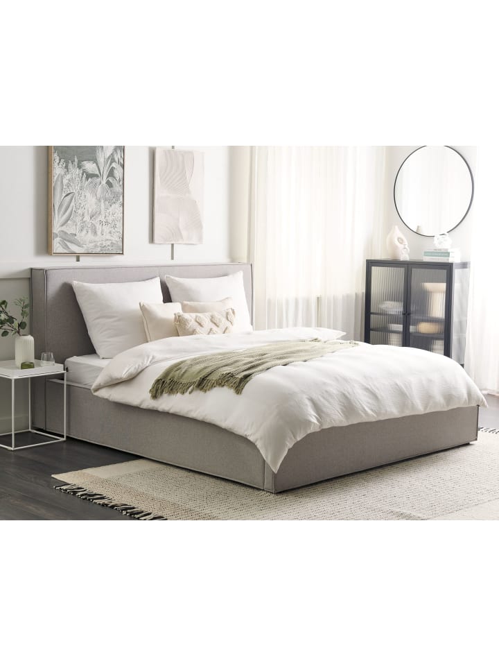 Beliani Doppelbett MOISSAC in Grau/Schwarz - (W) 197 x (H) 108 x (L) 224 cm günstig kaufen onesize