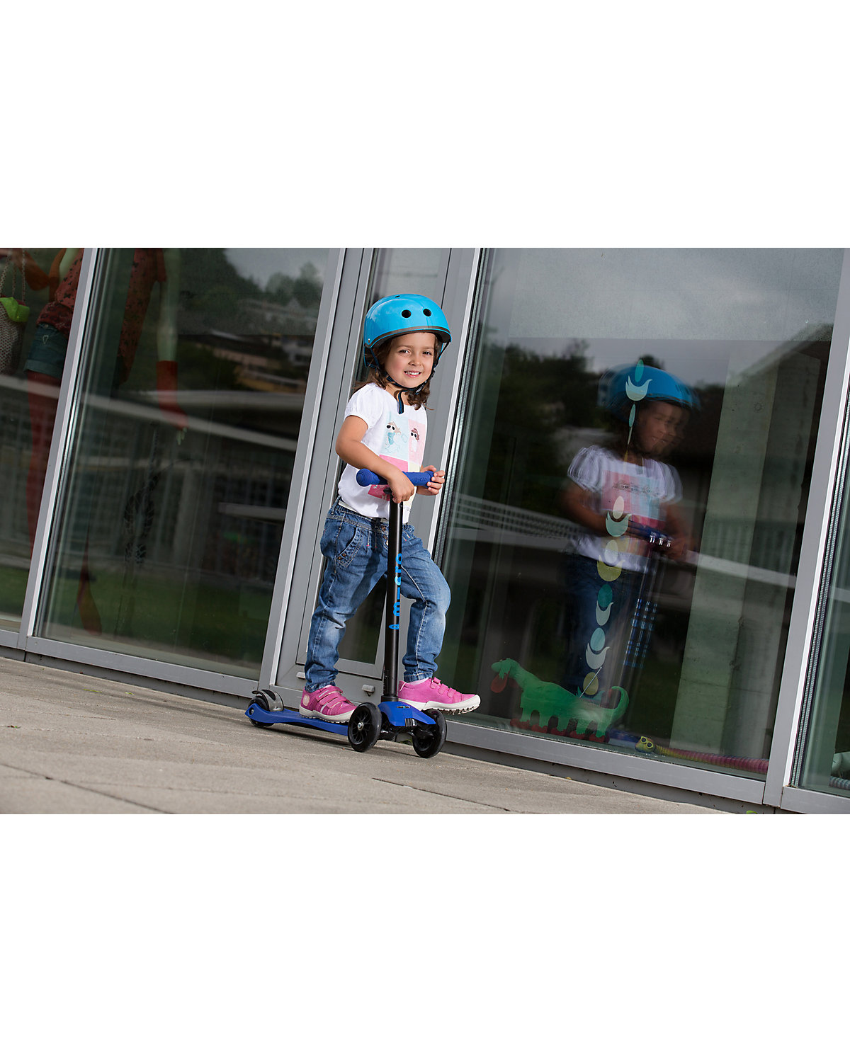 Twist-Scooter maxi micro mit T-Lenker, blau