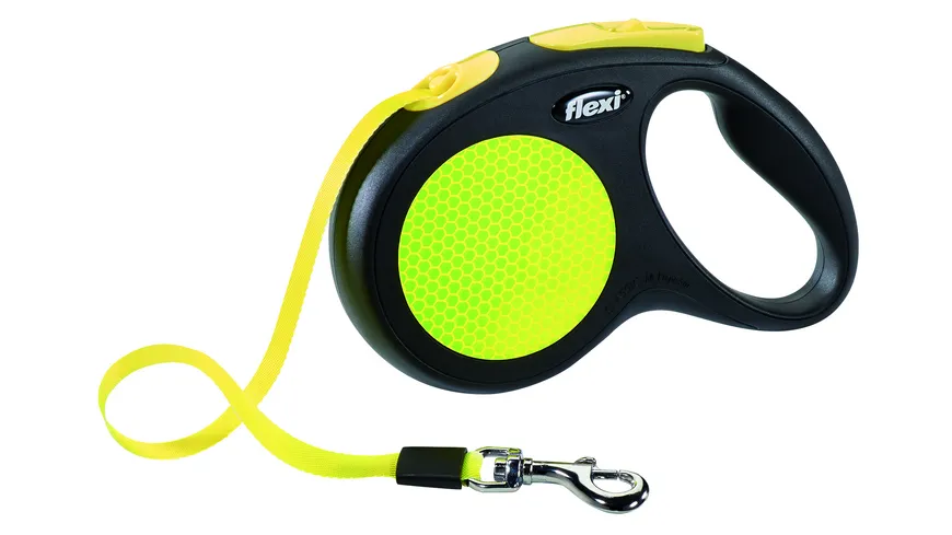 flexi Gurt-Leine New Neon schwarz/neongelb M 5 m Hundezubehör
