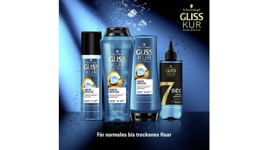 Schwarzkopf Gliss Kur 7 Sec Express-Repair-Kur Aqua Revive 200ml 200 ml