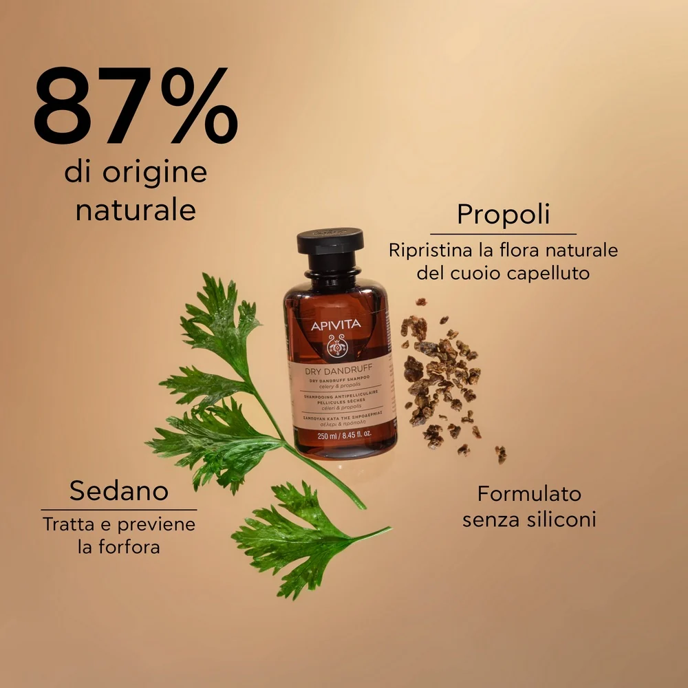 Champú anticaspa para cabello y caspa seca