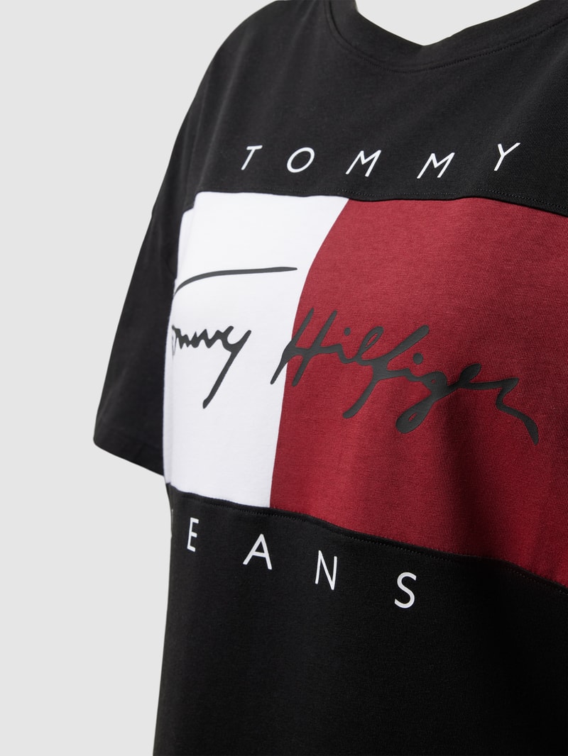 Nachthemd mit Label-Print Modell 'HERITAGE' in schwarz