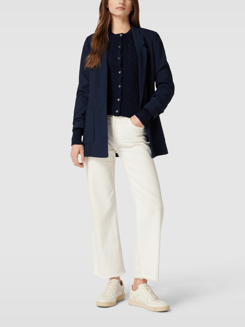 Blazer mit Reverskragen in marineblau