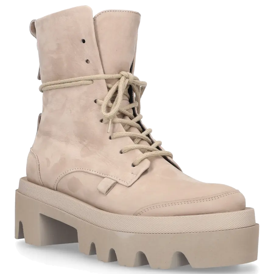 305 SOBE - Stiefeletten SPARTACO Nubukleder - beige