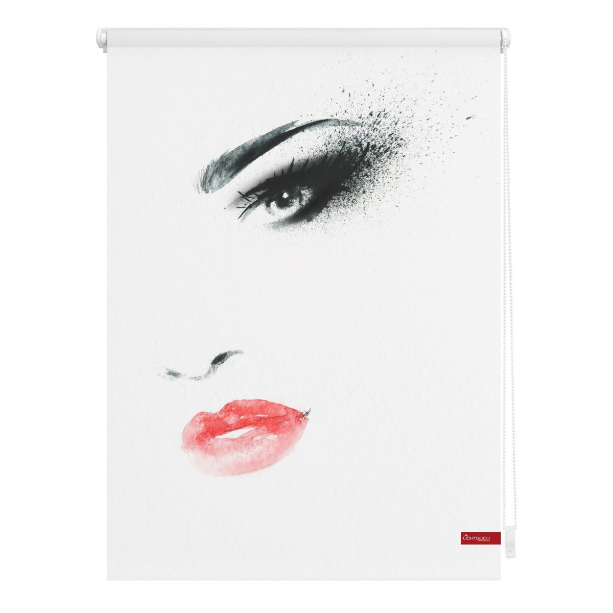 Lichtblick Rollo Klemmfix, ohne Bohren, blickdicht, Face - Weiß, 120 cm x 150 cm (B x L)