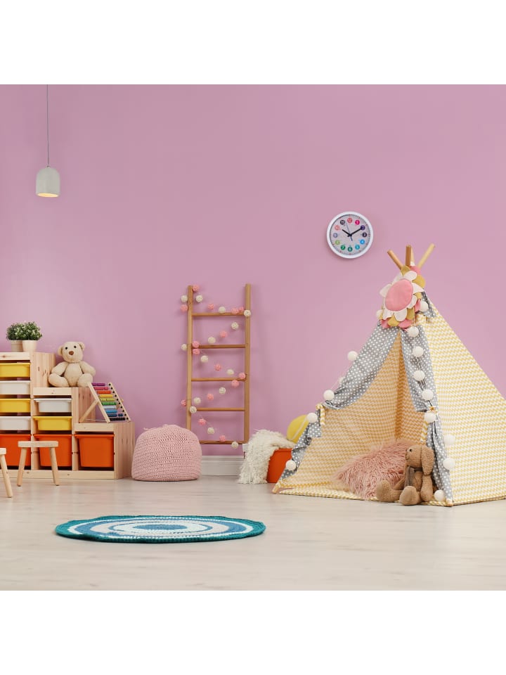 relaxdays Kinder-Wanduhr in Weiß - Ø 30 cm günstig kaufen onesize
