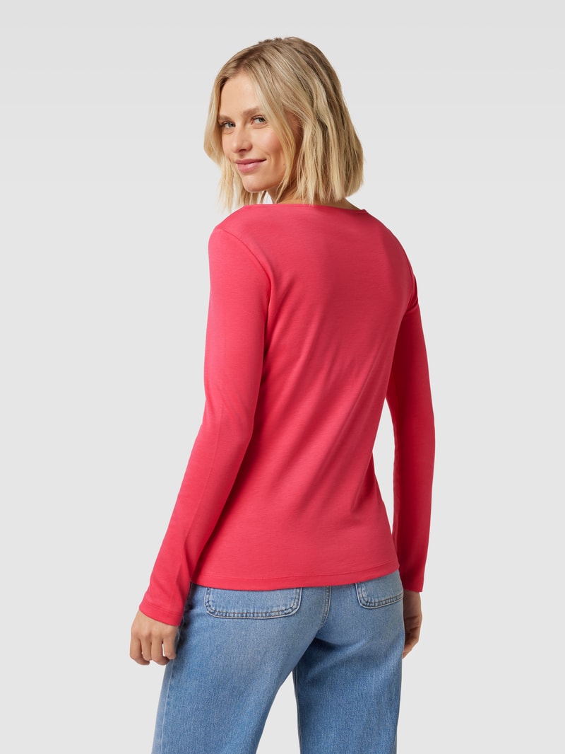 Longsleeve mit U-Boot-Ausschnitt in pink
