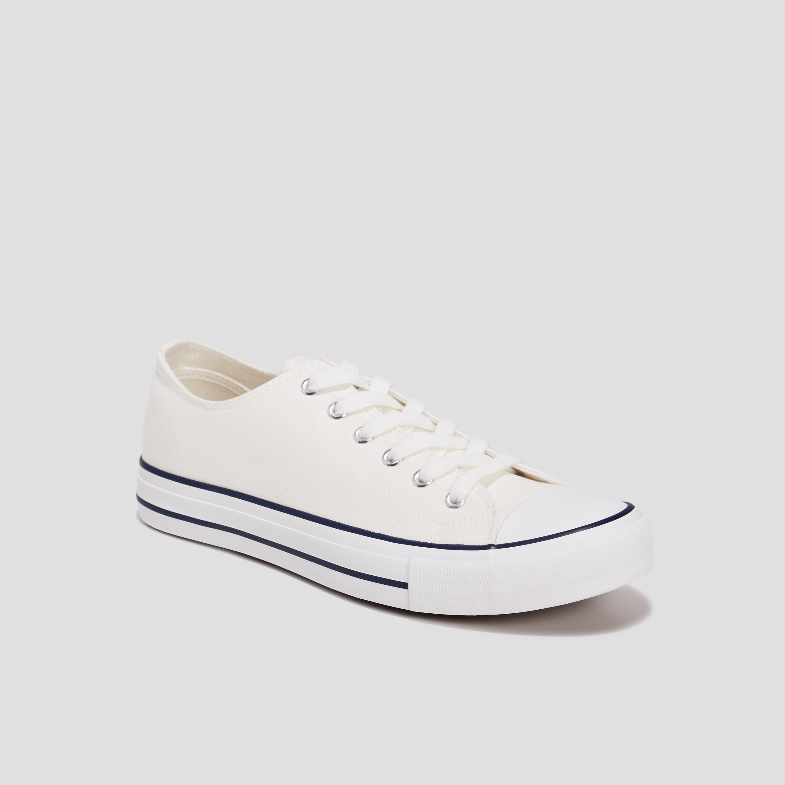 Tennis en toile à lacets Creeks blanc homme | La Halle
