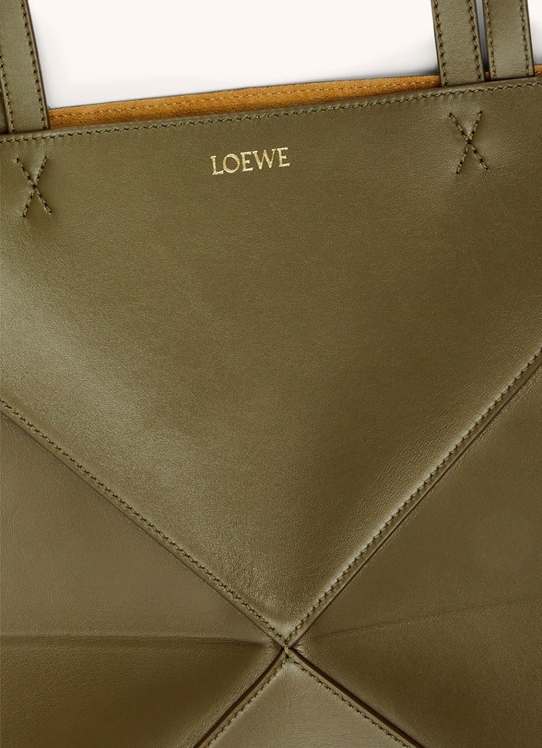Borsa tote media LOEWE Puzzle Fold in pelle di vitello