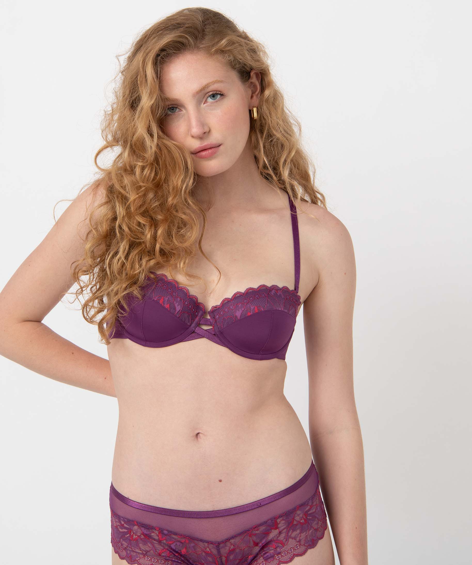 Soutien-gorge bandeau avec bretelles amovibles multicolore | GEMO