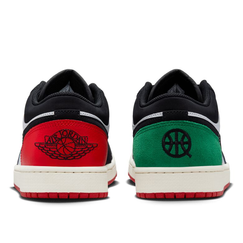 JORDAN Wmns Air Jordan 1 Low Q54 WHITE/BLACK-SCENERY GREEN-UNIVERSITY RED