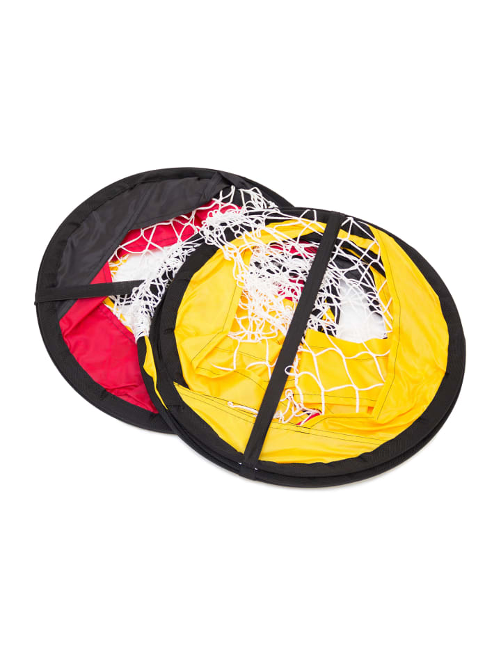 relaxdays 2er Set Fußballtor in Schwarz/Rot/Gold- (B)119 x (H)80 x (T)83 cm günstig kaufen onesize