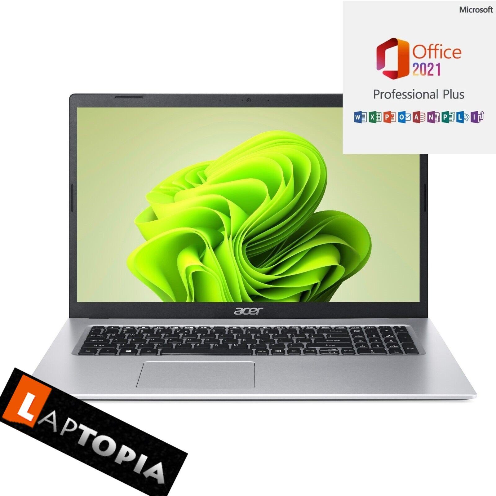 Acer Aspire A317, 16GB RAM, Notebook (44,00 cm/17.3 Zoll, Intel Celeron N5100, UHD Graphics, 0 GB HDD, 256 GB SSD, inkl. Microsoft Office 2021 Pro Vollversion)