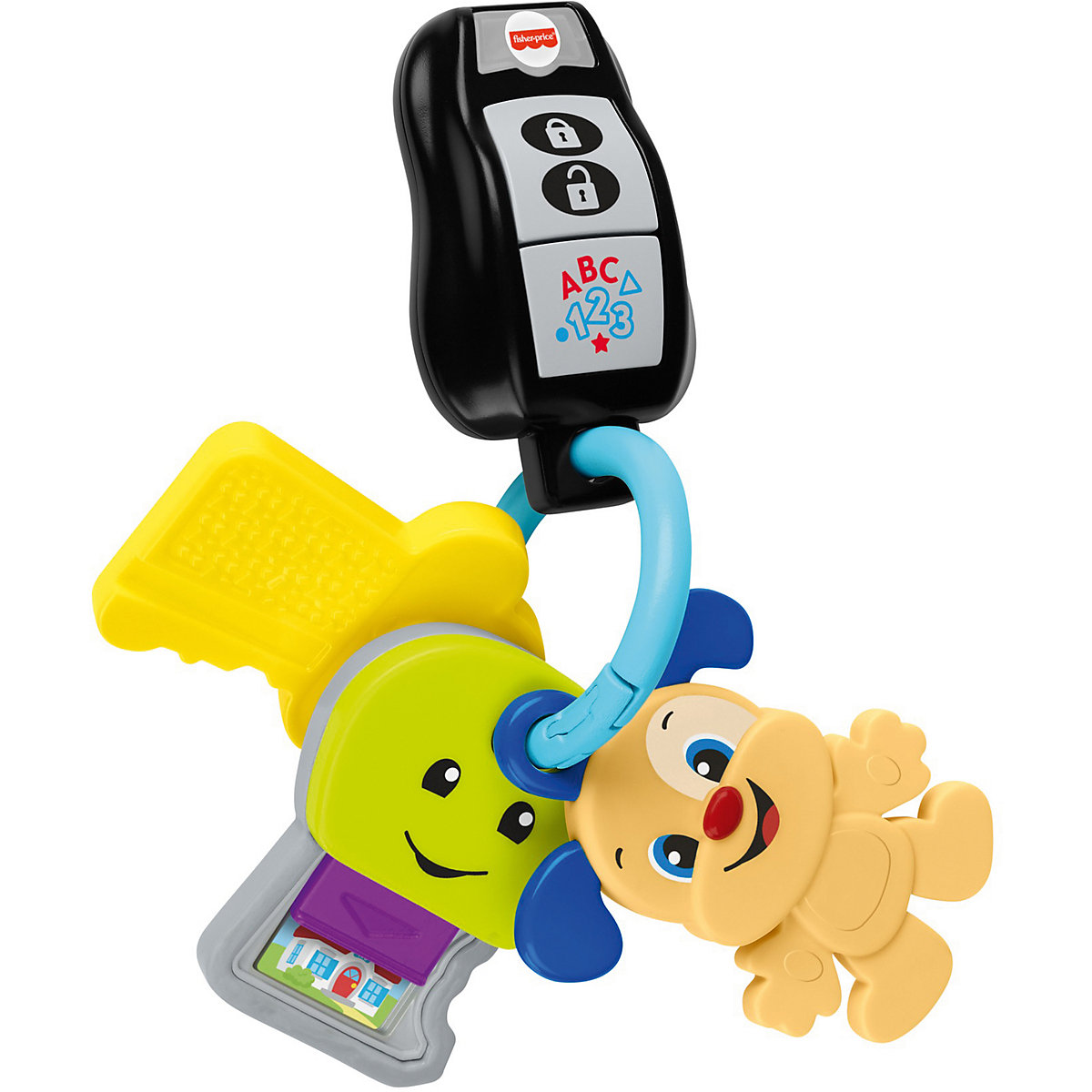 Fisher-Price Lernspaß Baby Schlüsselbund mit Licht und Geräuschen, Lernspielzeug