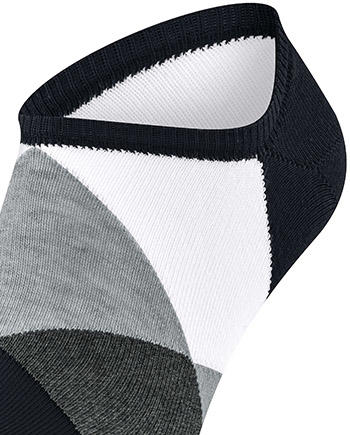 Burlington, Sneakersocken, Bio Baumwolle, schwarz-grau gemustert